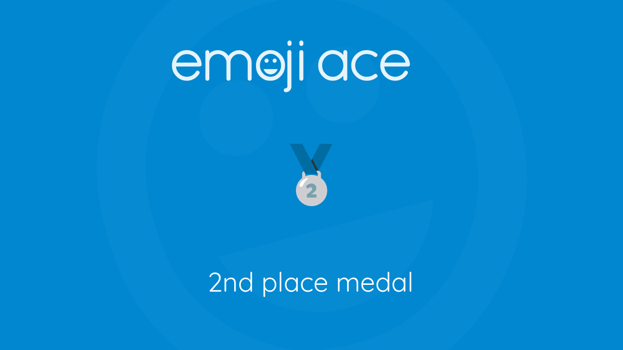 2nd Place Medal Emoji Ace