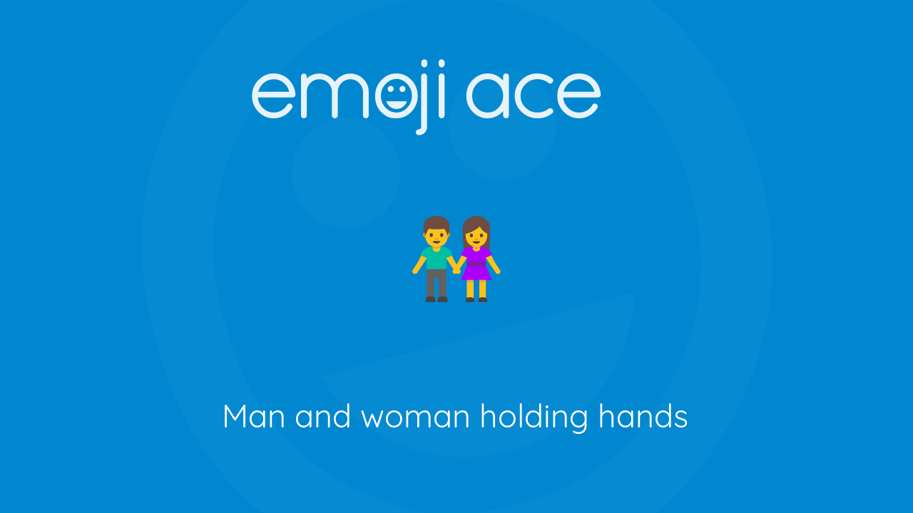 👫 Woman And Man Holding Hands Emoji, Couple Emoji