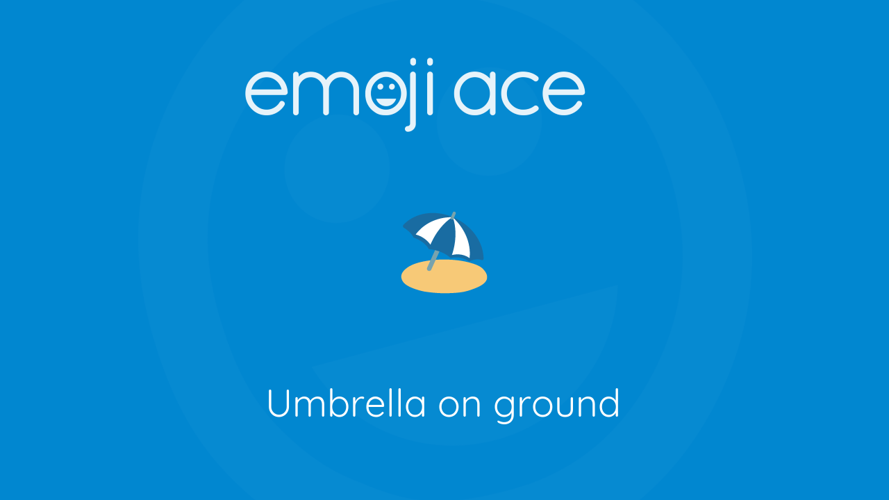 ⛱ Umbrella on ground Emoji Ace