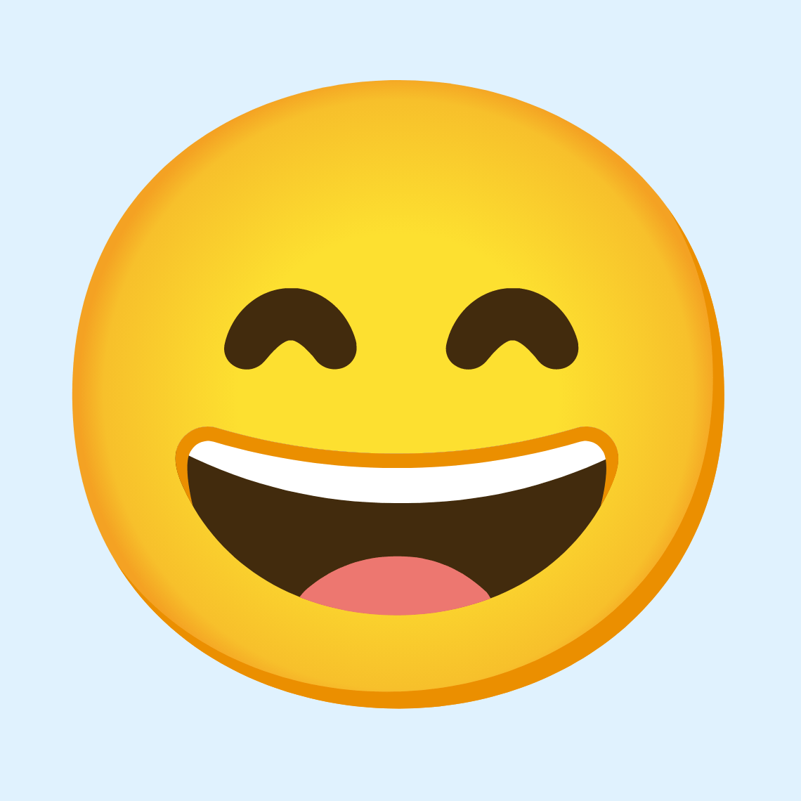 π Grinning face with smiling eyes