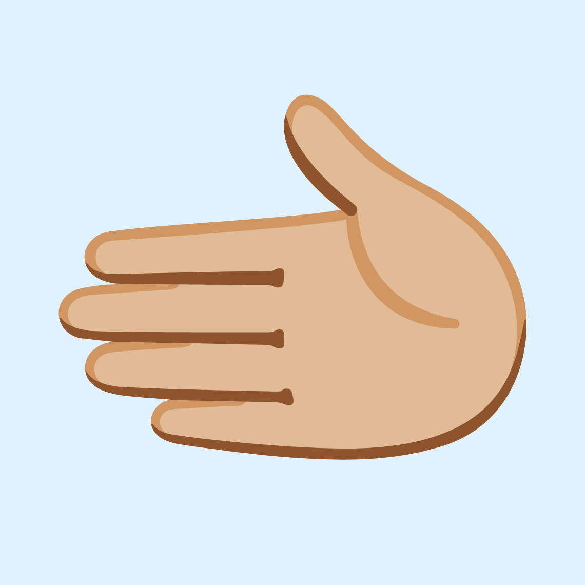 π«²πΌ Leftwards hand: medium-light skin tone