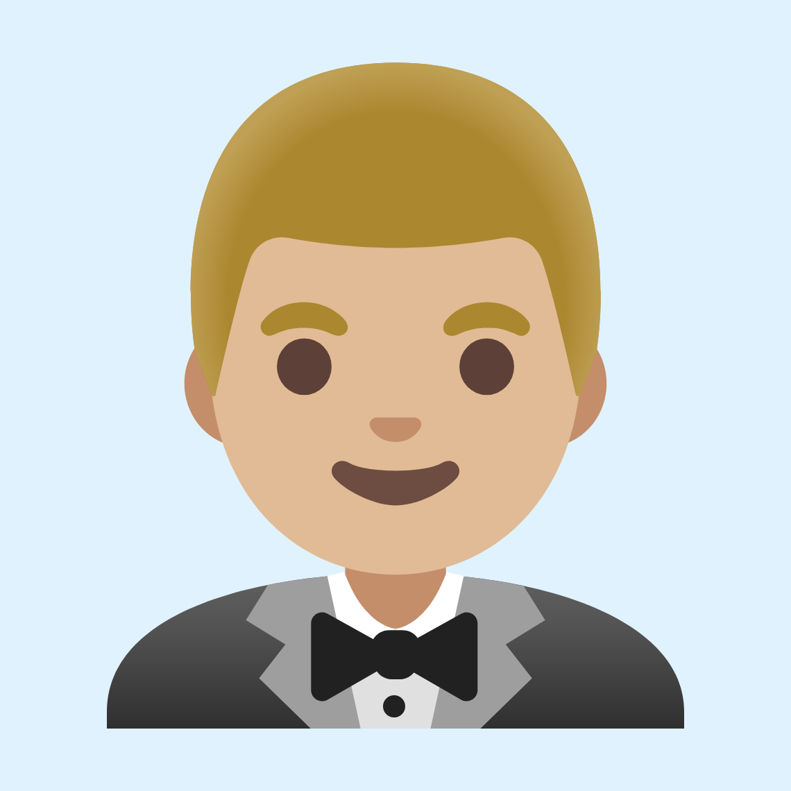 π€΅πΌββοΈ Man in tuxedo: medium-light skin tone