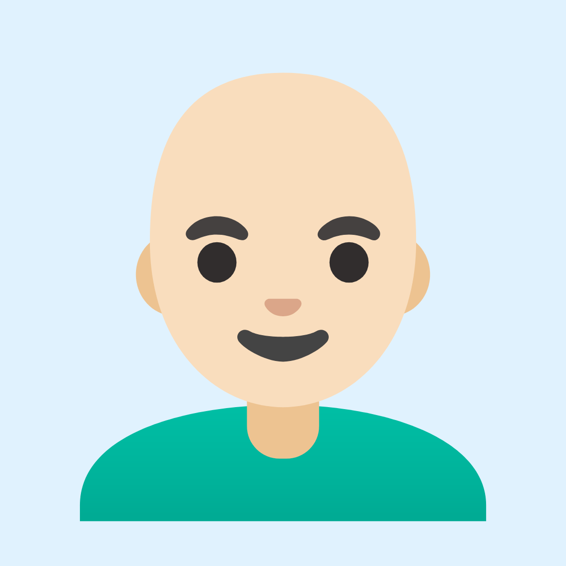 π¨π»β𦲠Man: light skin tone, bald
