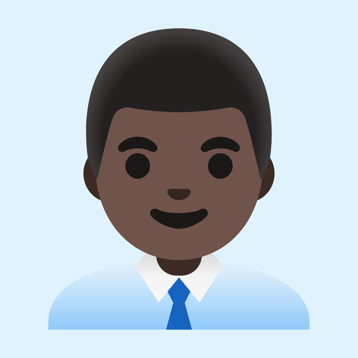 π¨πΏβπΌ Man office worker: dark skin tone