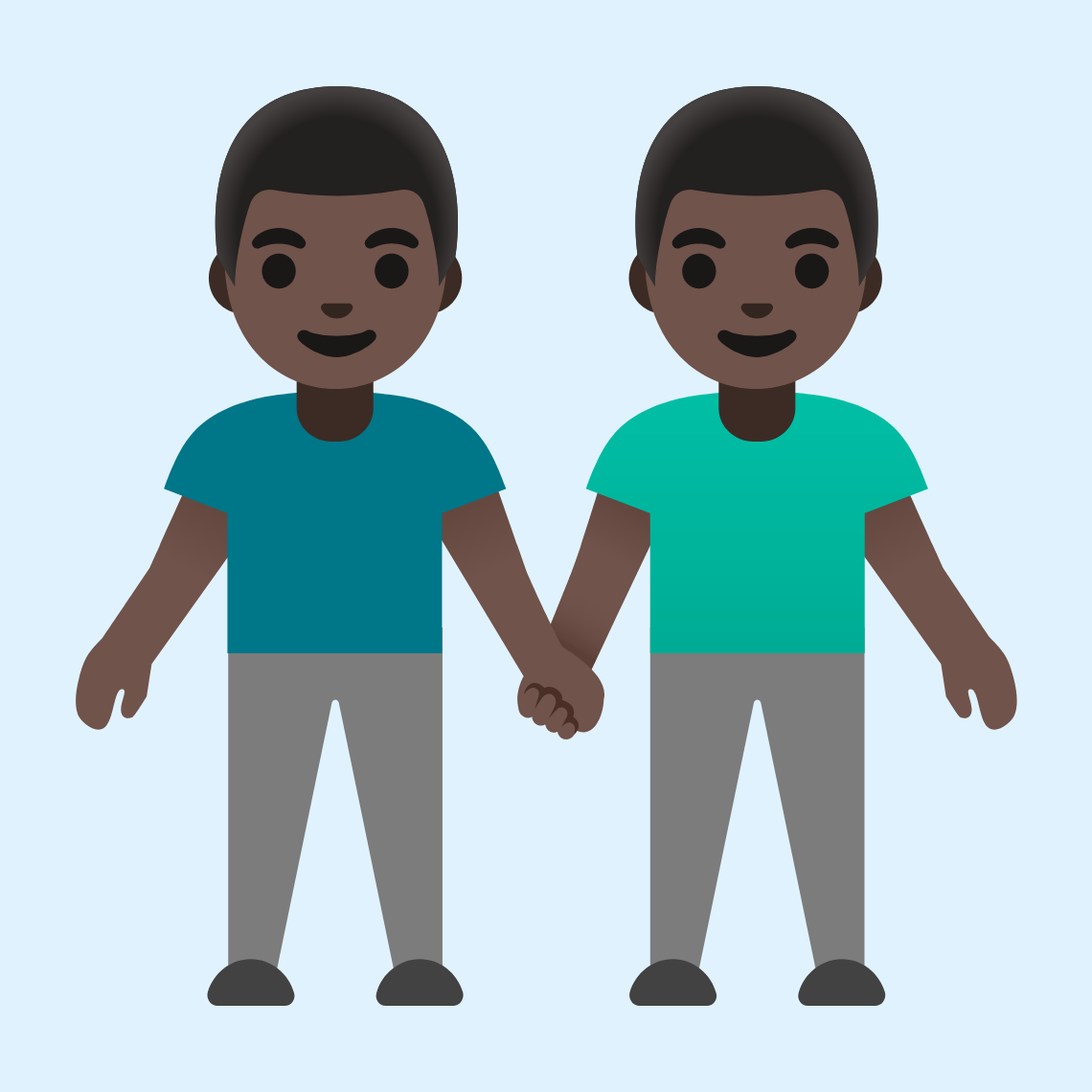 π¬πΏ Men holding hands: dark skin tone