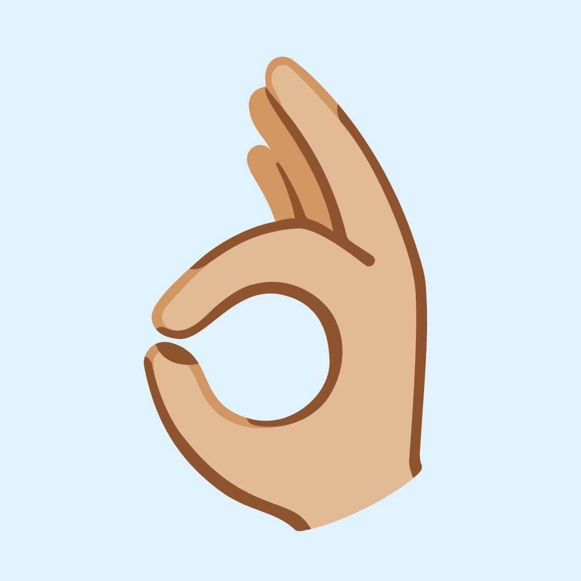 ππΌ OK hand: medium-light skin tone