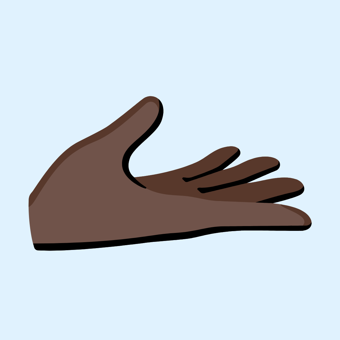 π«΄πΏ Palm up hand: dark skin tone