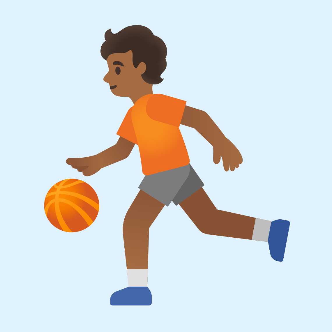 βΉπΎ Person bouncing ball: medium-dark skin tone