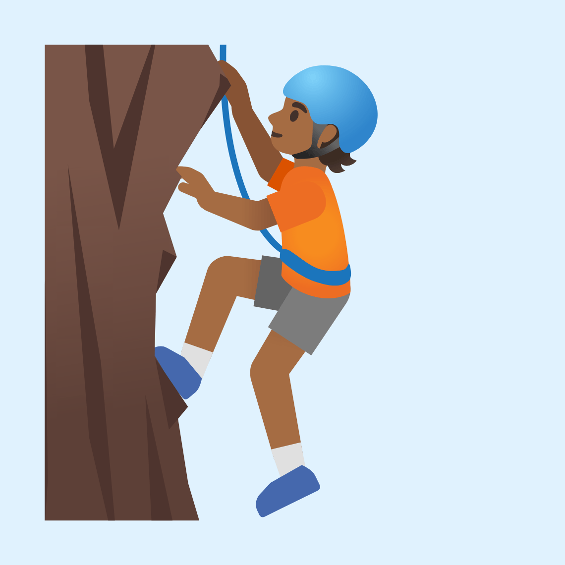 π§πΎ Person climbing: medium-dark skin tone