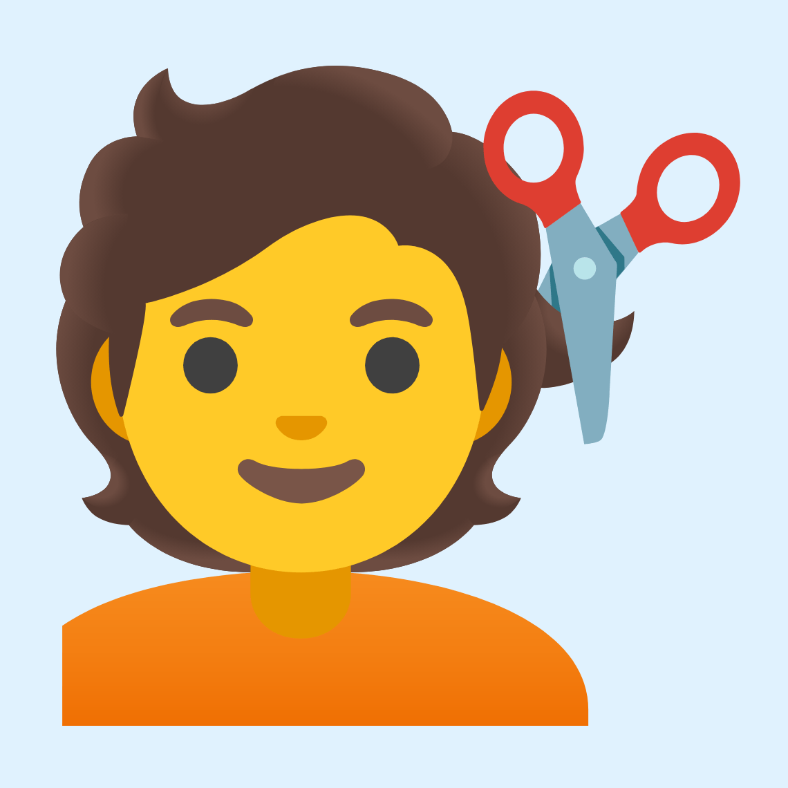 π Person getting haircut