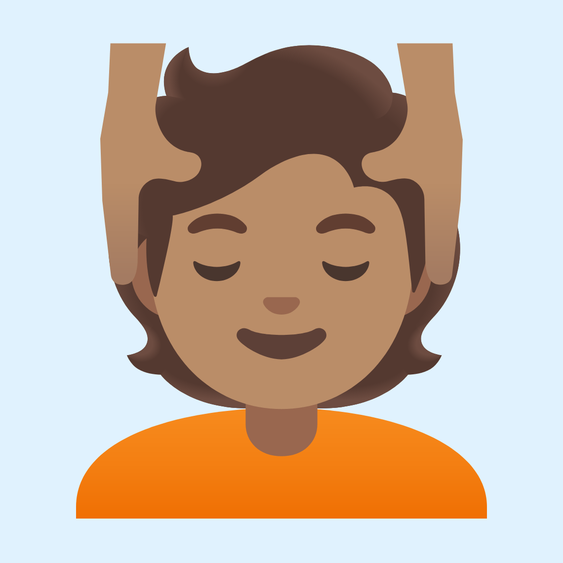 ππ½ Person getting massage: medium skin tone