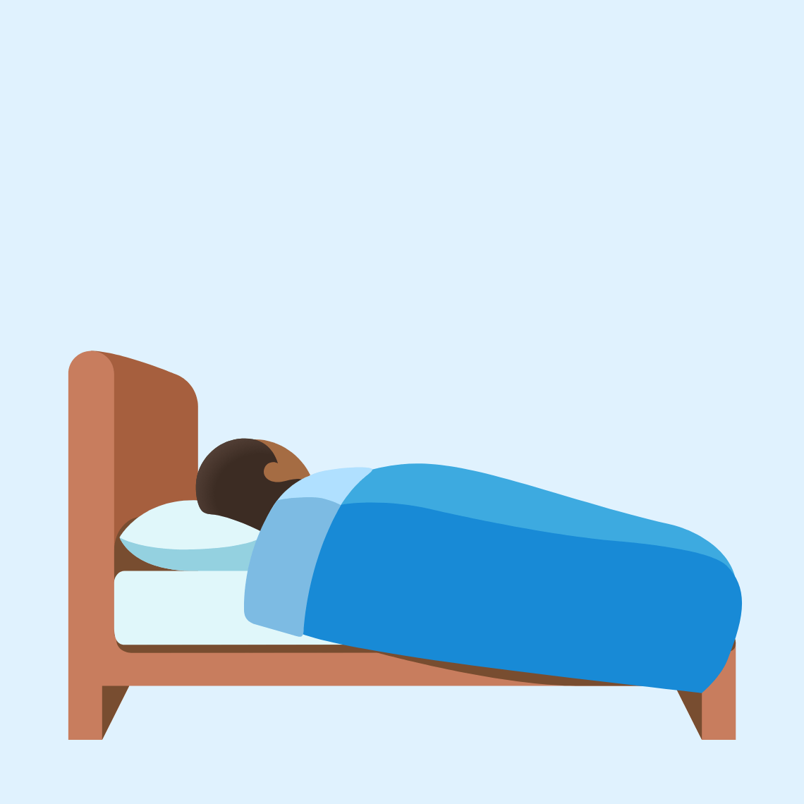 ππΎ Person in bed: medium-dark skin tone
