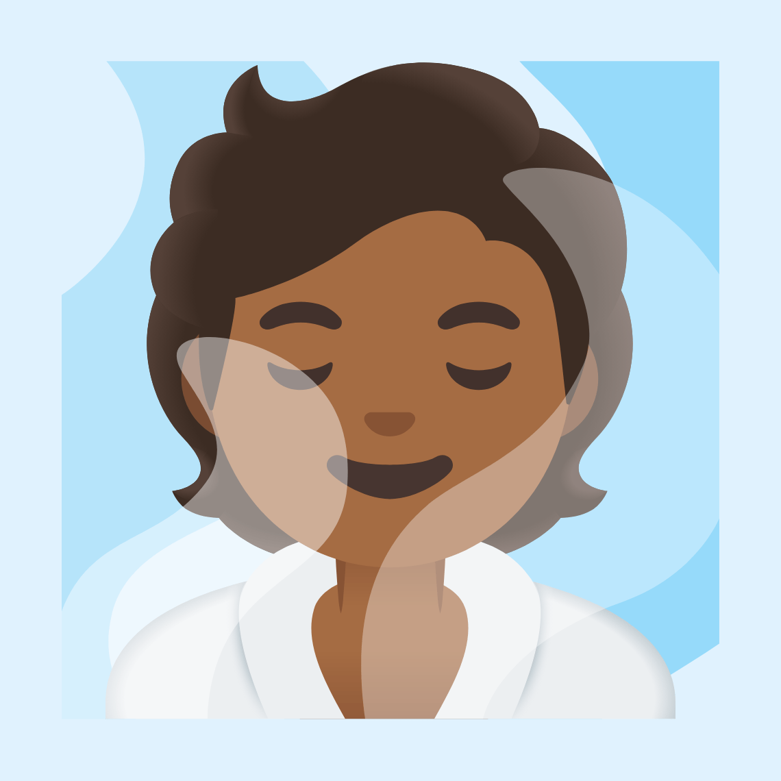 π§πΎ Person in steamy room: medium-dark skin tone