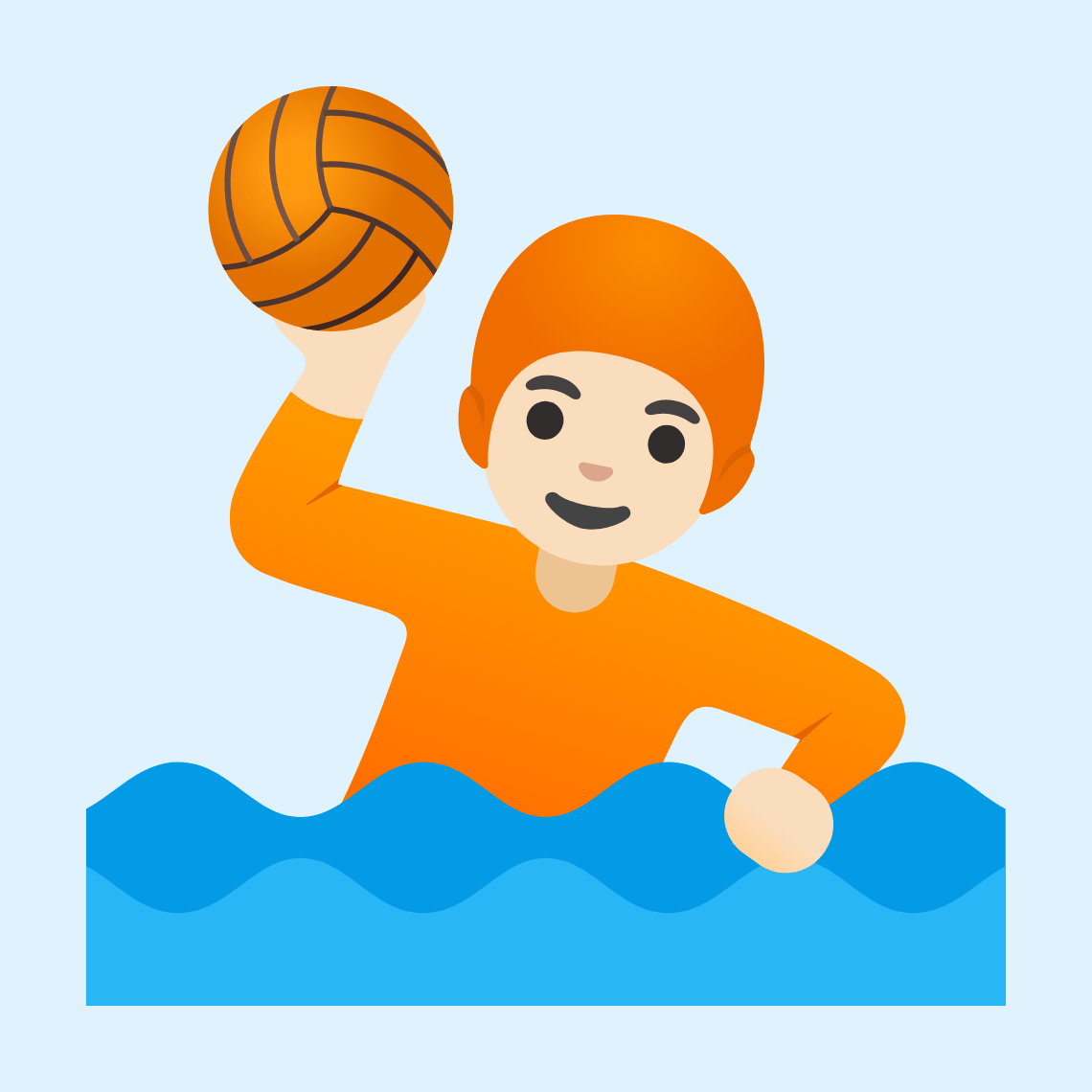 π€½π» Person playing water polo: light skin tone