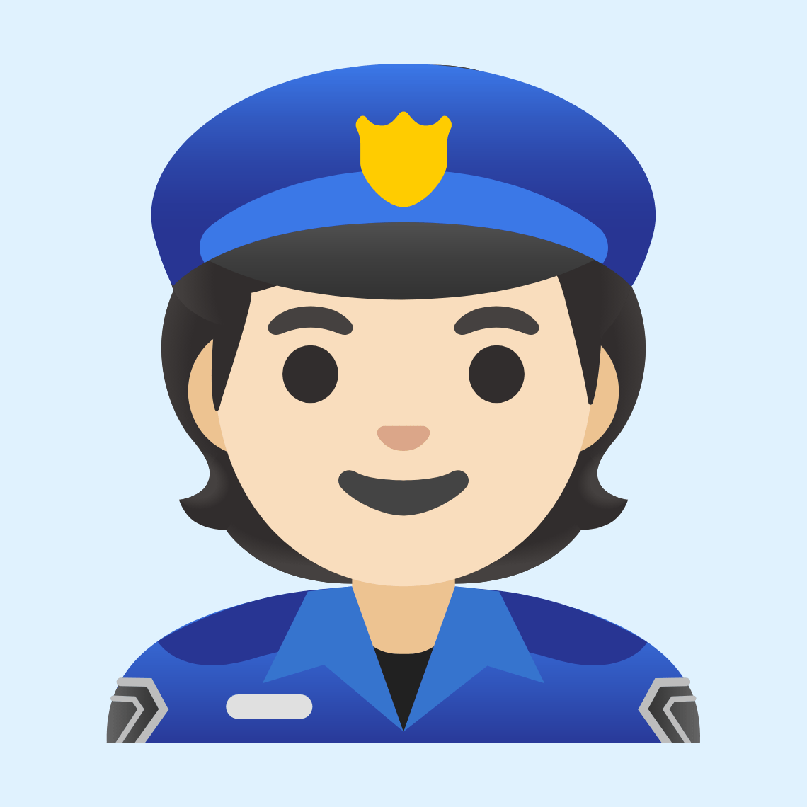 👮🏻 Police officer: light skin tone