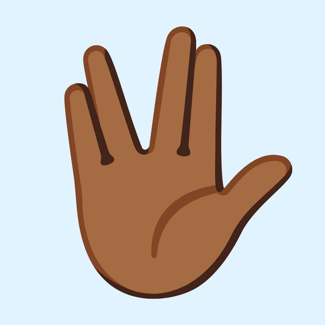 ππΎ Vulcan salute: medium-dark skin tone