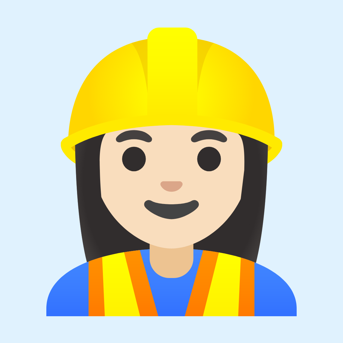 π·π»ββοΈ Woman construction worker: light skin tone