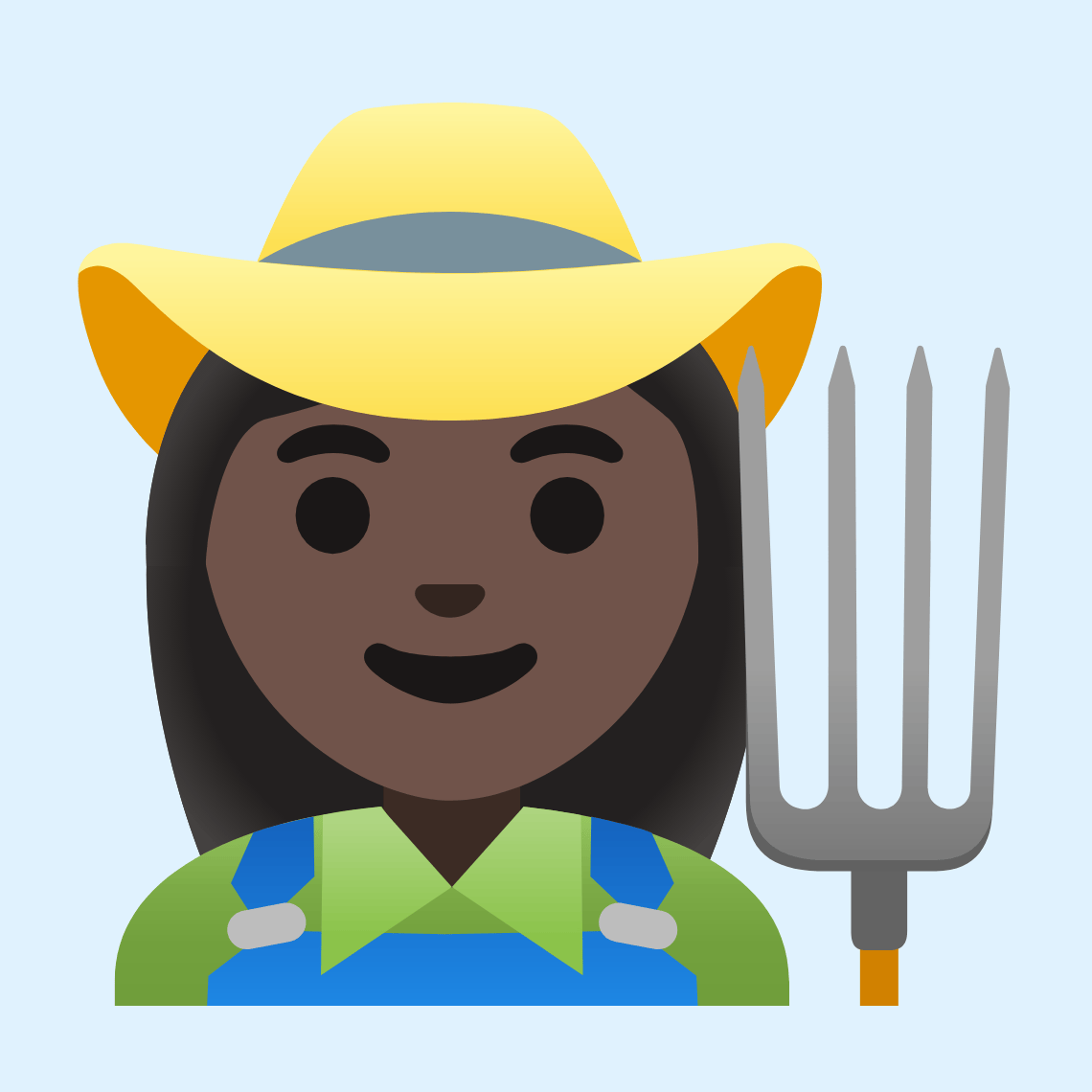 π©πΏβπΎ Woman farmer: dark skin tone