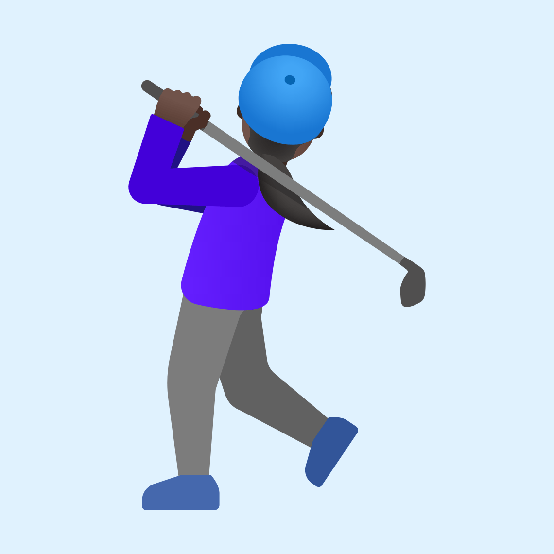 ππΏββοΈ Woman golfing: dark skin tone