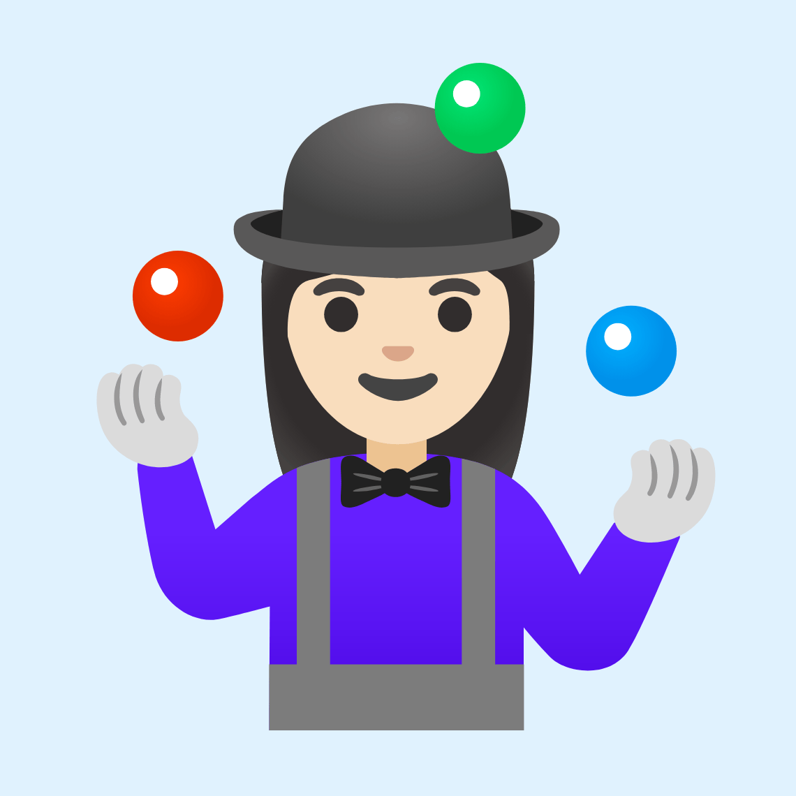 π€Ήπ»ββοΈ Woman juggling: light skin tone