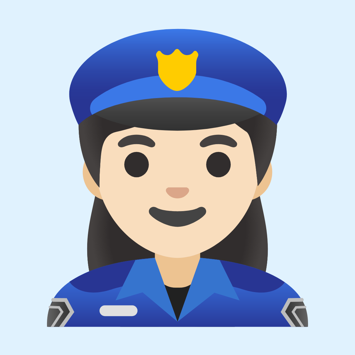 👮🏻♀️ Woman police officer: light skin tone
