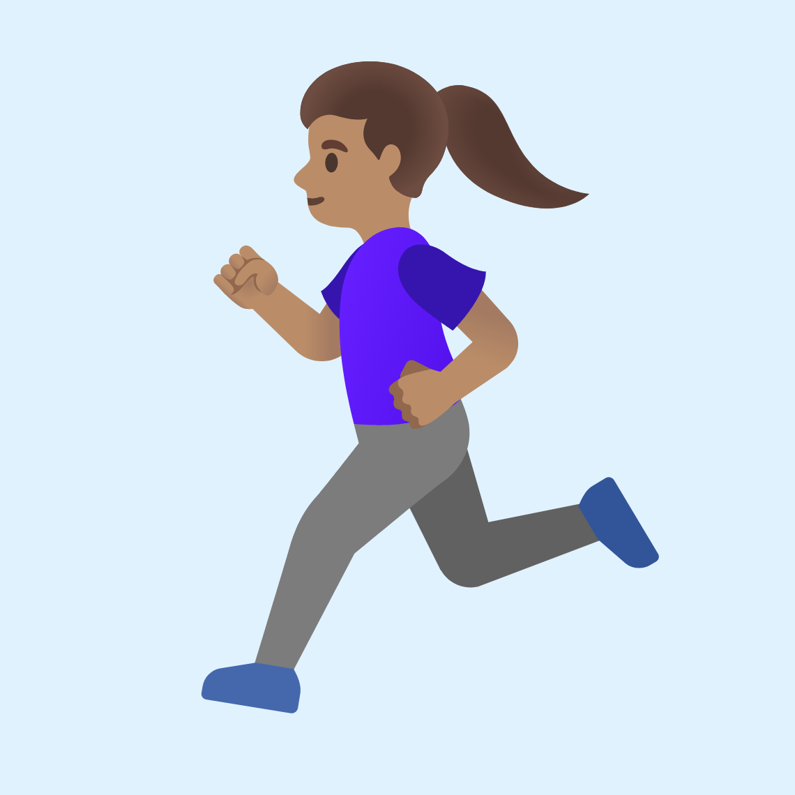 ππ½ββοΈ Woman running: medium skin tone