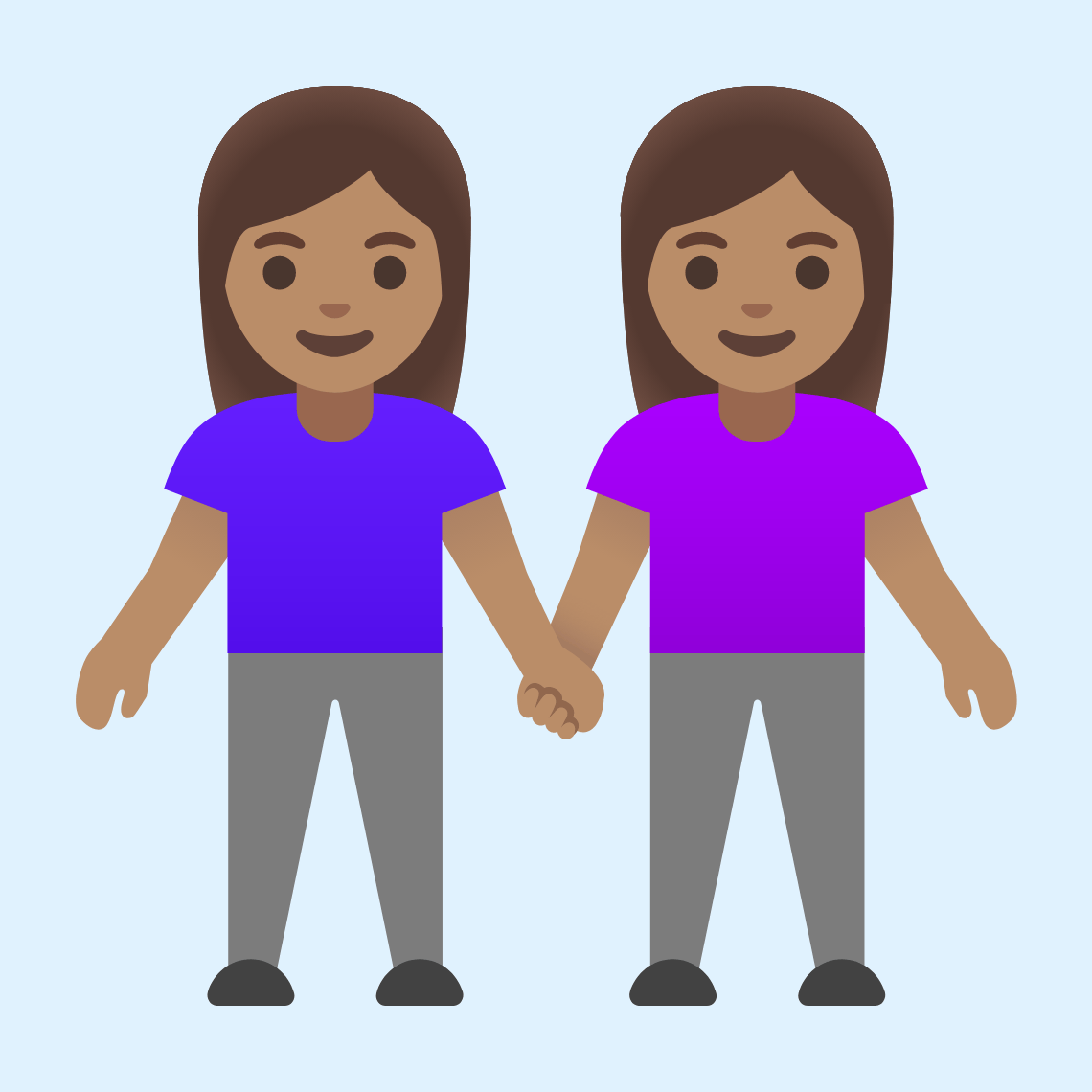 ππ½ Women holding hands: medium skin tone