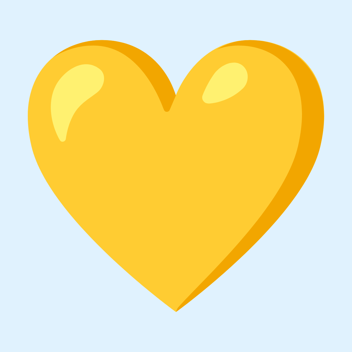 π Yellow heart