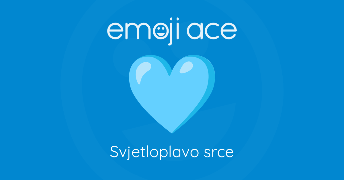 Svjetloplavo srce | Emoji Ace